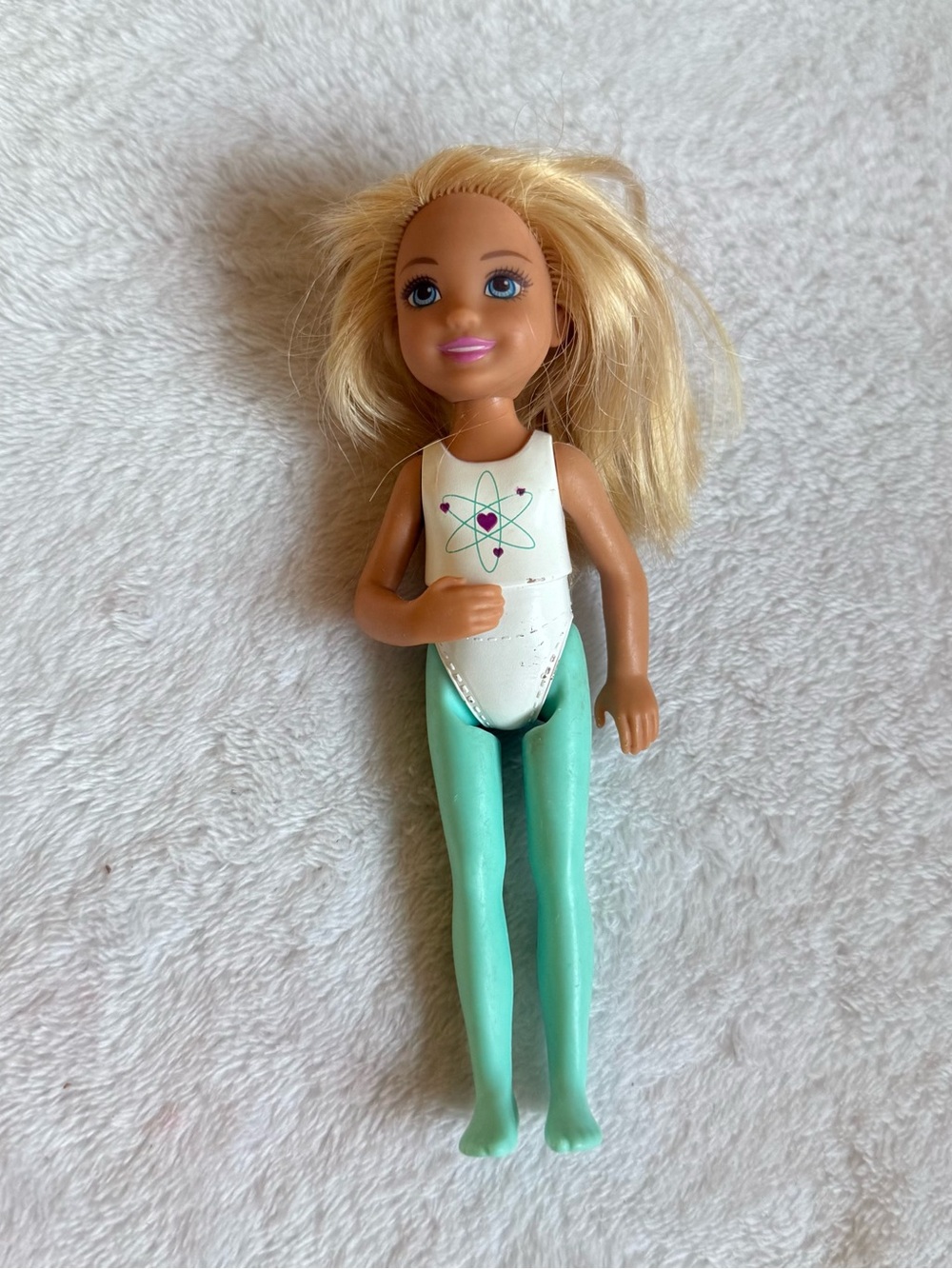 Mattel 2015 Barbie Kelly Doll with Mint Tights and White Bodysuit Kids Toy mini